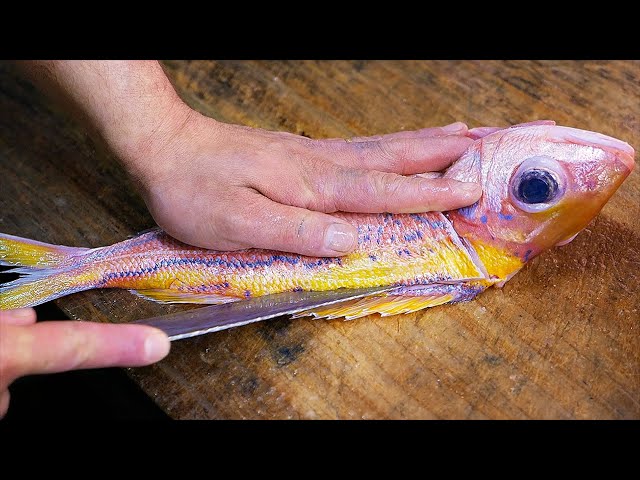 Japanese Street Food - ORNATE SNAPPER SASHIMI Okinawa Japan | Travel Thirsty