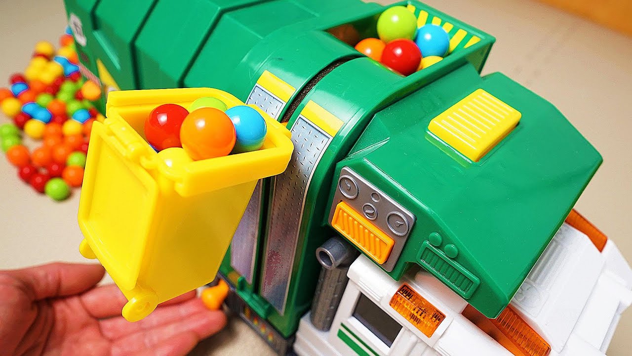 Garbage Truck Marble Run Race ASMR ☆ Cleanup Time ☆ Creative Healing Sound Simple Machine DIY Build