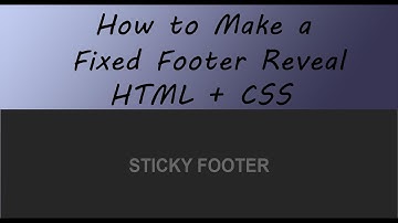 How to Create Fixed Footer Using HTML and CSS | Sticky Footer | Speed Code