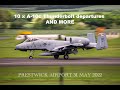 A-10c Thunderbolt 2 + more traffic Prestwick Airport 31 May.