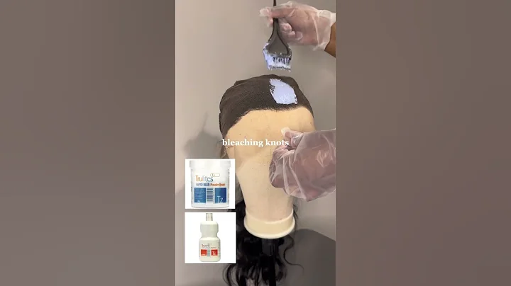 BLEACHING KNOTS ON LACE FRONTAL | how to bleach wig knots #lacefrontwig #wigs #tutorial #bleach