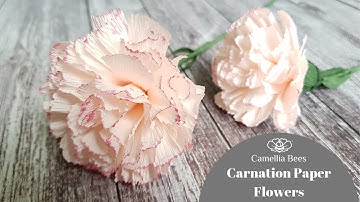 Carnation paper flower  DIY How to make Carnation from crepe paper Easy