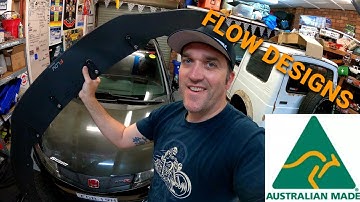 FLOW Designs front splitter for a Honda Civic fn2 Type R fitting guide / review