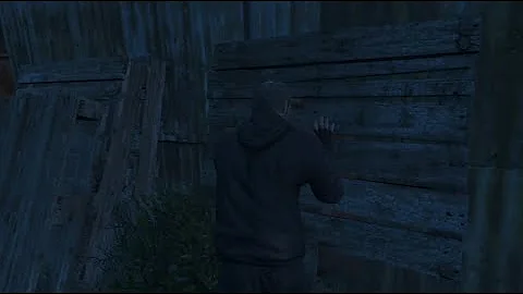 Trevor smashing his head against a pallet