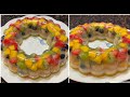 Agar Jelly Fruit Cake | Agar Agar Jelly Fruit Cake