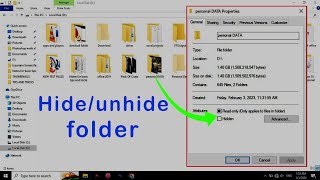 how to hide and unhide folder in PC || Folder hide aur unhide Kaise kare #mhdanishtech