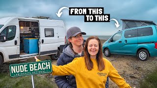 CAN WE COPE IN A MICRO CAMPER?! - DODGY NUDIST site attempt 2 (Stealth car camping)
