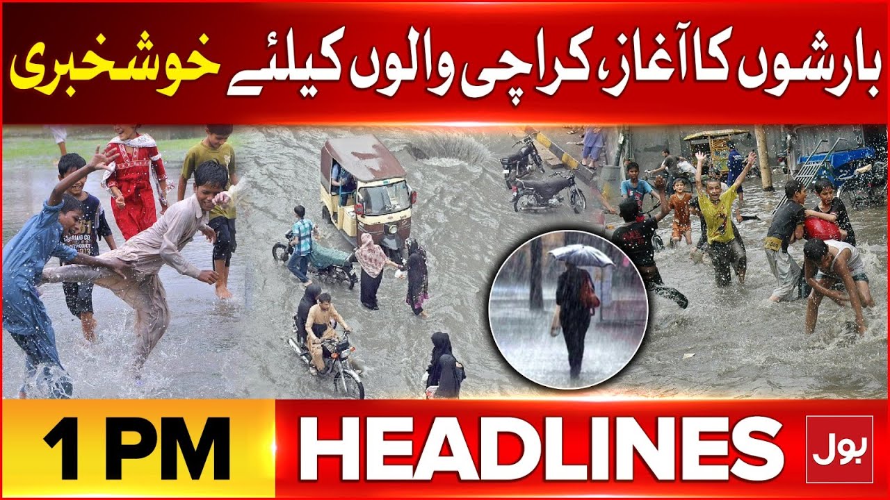 Rain Prediction For Karachi | Headlines At 1 PM | Karachi Weather ...