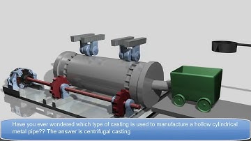 Centrifugal casting animation with detailed working  of equipment