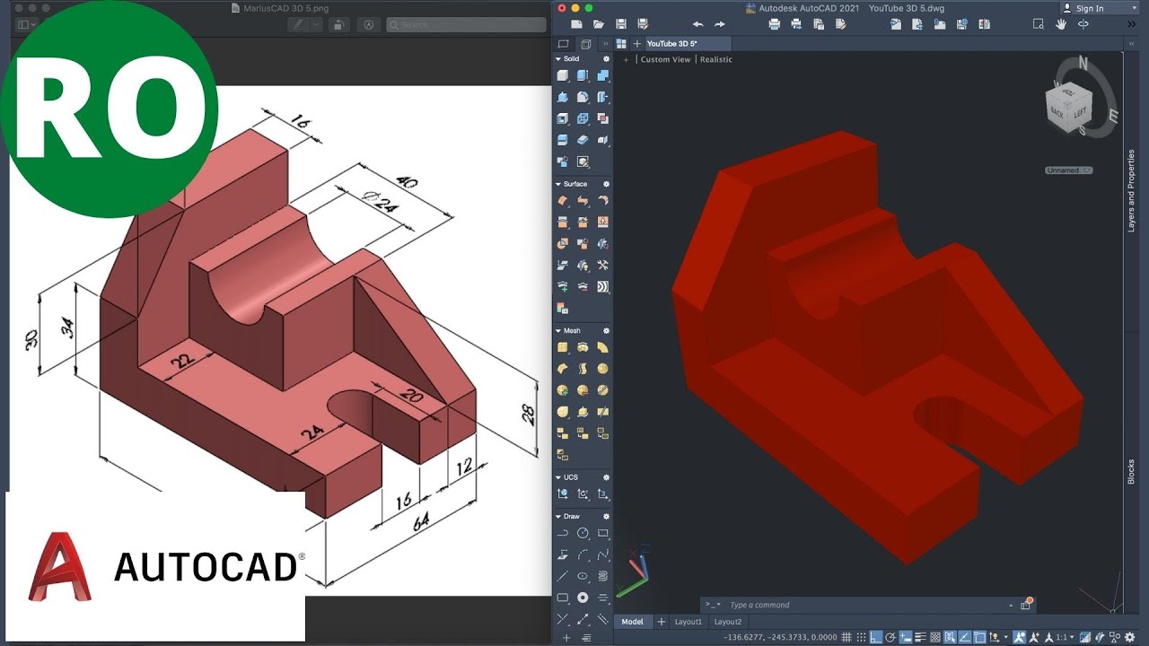 Desen Autocad Pentru Începători Partea 1. Autocad Tutorial – HWDYNP