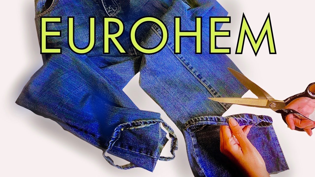 The BEST Way to Hem Jeans with Original Hem (Euro Hem) - Oh You Crafty Gal