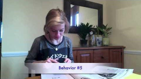 Training video, student behavior observation