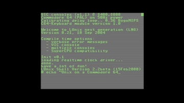 Old School Sean - Unix ( LUnix ) on a Commodore 64