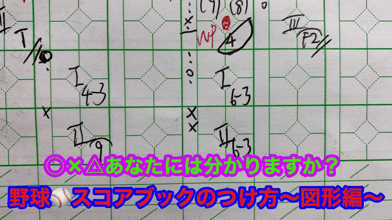 野球スコアブック書き方 図形編 - YouTube