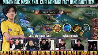 SEMUA TERCENGANG LIAT KAIRI MONTAGE GANTI 4 ITEM DALAM HITUNGAN DETIK ! REAKSI STREAMER