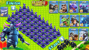 Monolith Formation vs All Max Elixir Troops - Clash of Clans