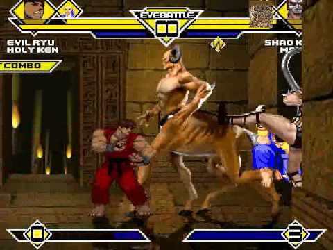 TK's Random Mugen Battle #623 - Evil Ryu & Holy Ken VS Shao Kahn & Motaro