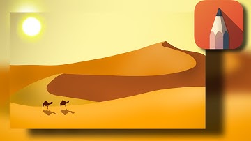 #digitalart DESERT LANDSCAPE IN AUTODESK SKETCHBOOK