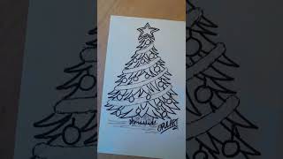 How to draw a Christmas tree