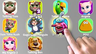 BINKY DRINKY,Roblox,Talking Tom,Gugu Gaga Penguin,My Talking Angela 2,Talking Tom Time Rush,POU