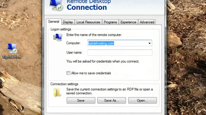 How to create a Remote Desktop Connection Shortcuts