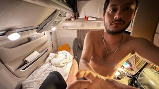 NIGHT CAMP OF a TRUCK DRIVER WHO IS TIRED OF EATING PASTA by Master Truck Driver 20,926 views 4 weeks ago 10 minutes, 8 seconds