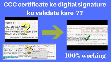 How to validate digital signature of CCC certificate with full explanation.