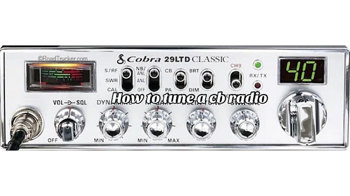 How to tune swr  Cobra 29 LTD classic with antenna