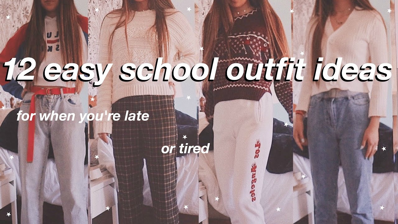 12 comfortable and easy school outfit ideas - YouTube