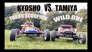 Tamiya Wild One Vs Kyosho Turbo Scorpion - RWD Buggy RC Rally 02 - ‘Open Cage Buggy Face Off’