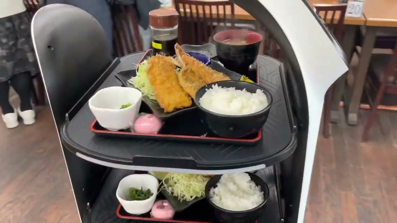 行ってくるニャー」--ネコ型配膳ロボットが10台行き交う千葉の漁師料理