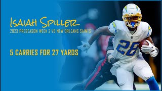 Isaiah Spiller Every Run vs New Orleans Saints | 2023 Preseason Week 2 | Fantasy Football Film