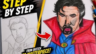 Realistic Drawing Of Dr.Strange From Marvel Step By Step||#drawing #drstrange #youtubevideos#marvel 