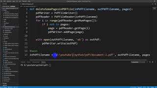 Delete pages from pdf file in Python