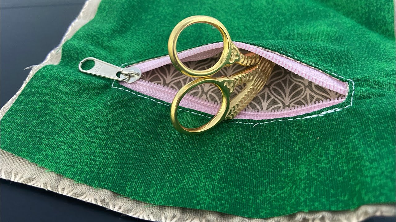 СОВЕТ ПО ШИТЬЮ ⭐️ КАК СДЕЛАТЬ ВСТРОЕННЫЙ КАРМАН С МОЛНИЕЙ