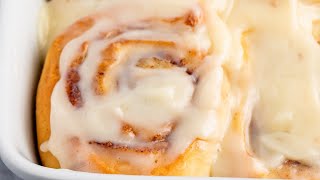 OVERNIGHT CINNAMON ROLLS - LINK IN DESCRIPTION #recipe #breakfast #shorts #cinnamonroll