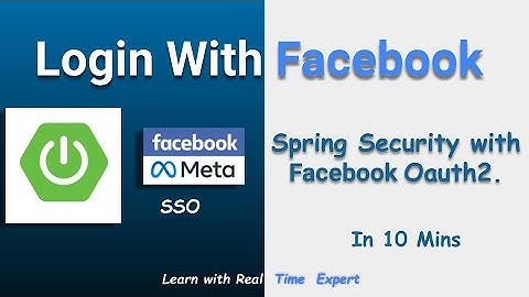 Spring Security OAuth2 Example with Facebook  Oauth2 | SSO