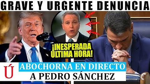 SE HA LIADO! TRUMP HUNDE A PEDRO SÁNCHEZ ANTE EUROPA Y  DENUNCIA DE SUSANNA GRISO PARALIZA PLATÓ