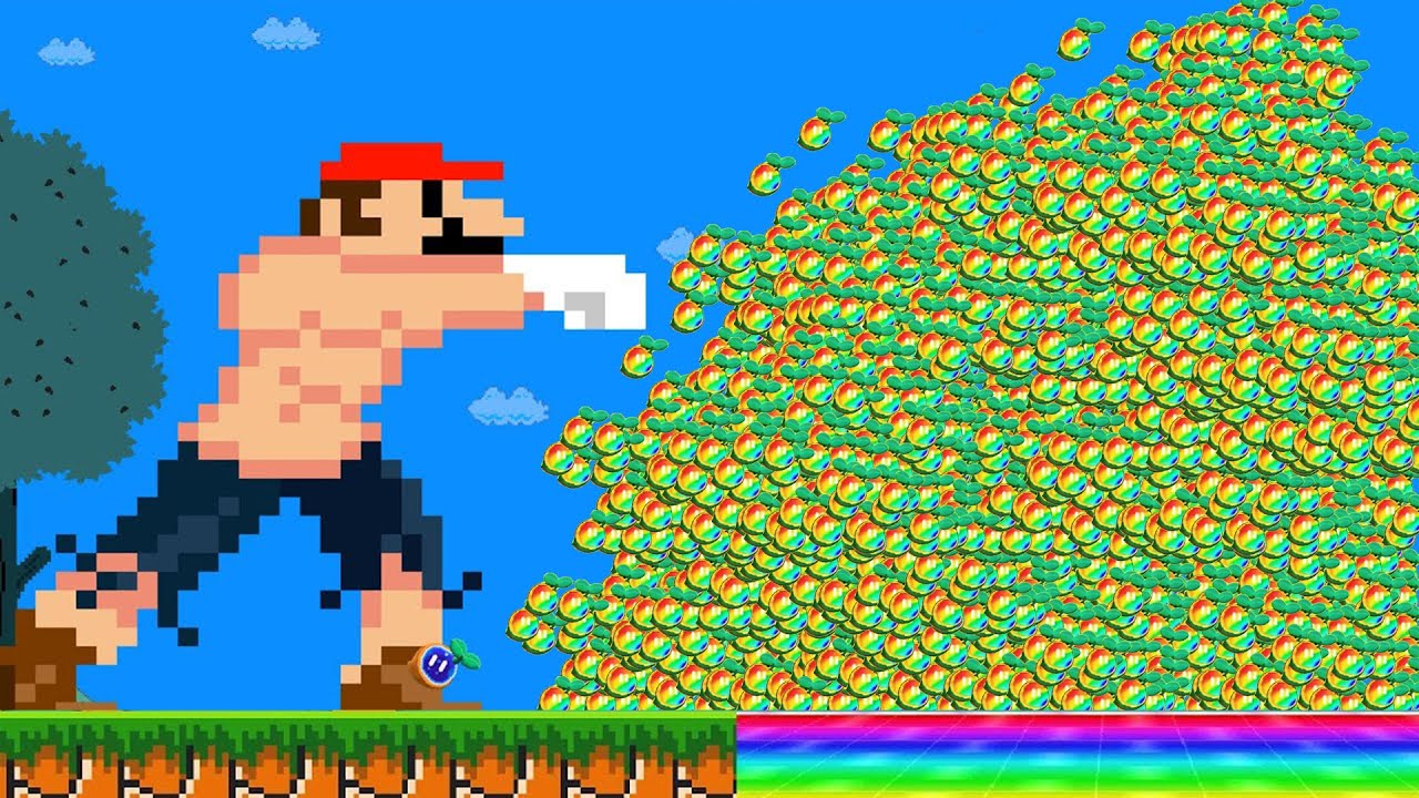 Super Mario Bros., when Mario Collect 1,000,000 Wonder Seed Turn to Biggest Muscle Ever | MAMA MARIO