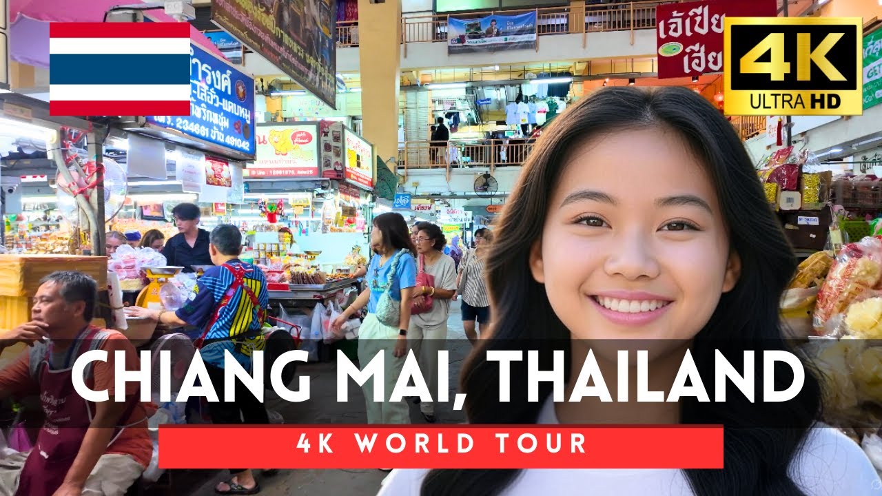 🇹🇭Chiang Mai, Thailand Walking Tour - 4K Downtown tour｜Mar 2025