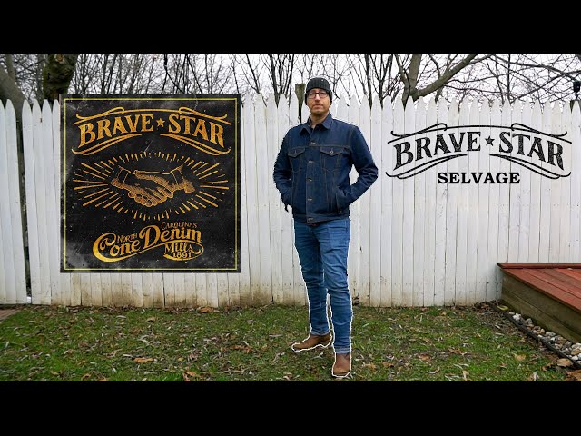【アメリカ製】BRAVE STAR　selvage Outsiderジャケット The Ironside 21.5oz 'Mayhem' Japan Black Selvedge Denim