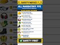 all mendetotry ppe of safety| all mendetotry ppe| #all pee | #trending | #safetyfirst#safetytraining