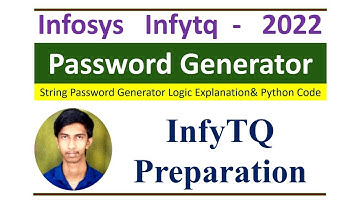 InfyTQ previous year Coding Question #5 | InfyTQ Password Generator | InfyTQ  final round 2022
