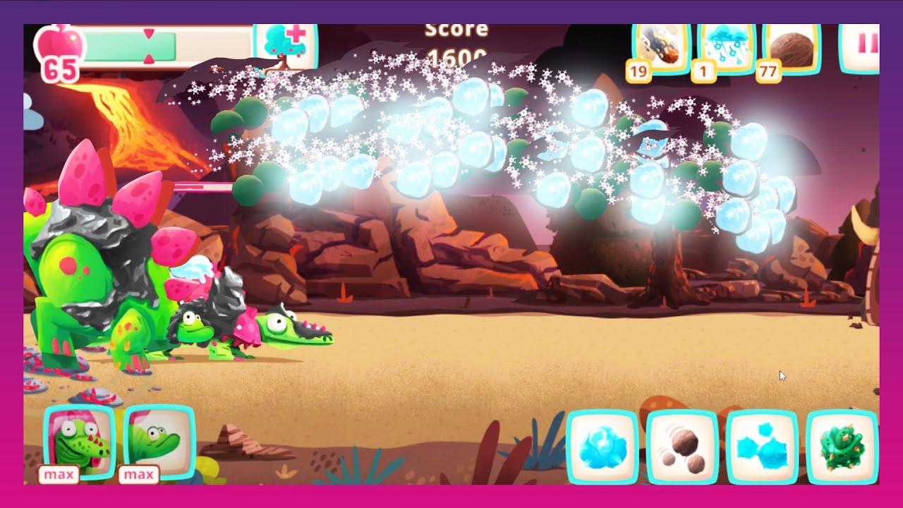 Dino Bash: Can Frosty and Stego win in Survival Mode