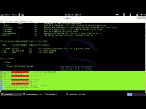 Kali Linux - Java Signed Applet