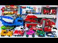 Unboxing & Review Different Robot Carbot Transformation: Fire Trucks, Police Cars & Construction Set
