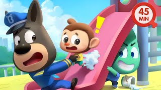 Playground Slide Adventure | Safety Tips | Cartoons for Kids | Sheriff Labrador