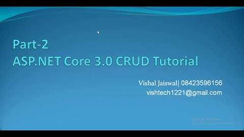 CRUD operation in .net core MVC 3.0 | Part-2