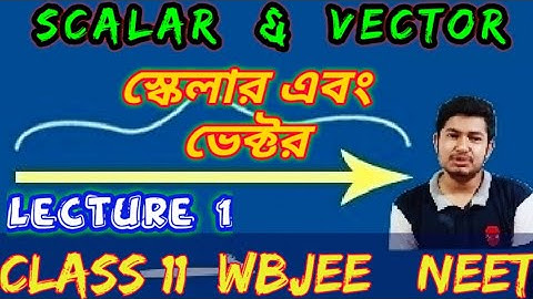 স্কেলার ও ভেক্টর || Scalar and Vector ||Class 11||Lecture 1||scalar and vector quantities by Sudipta