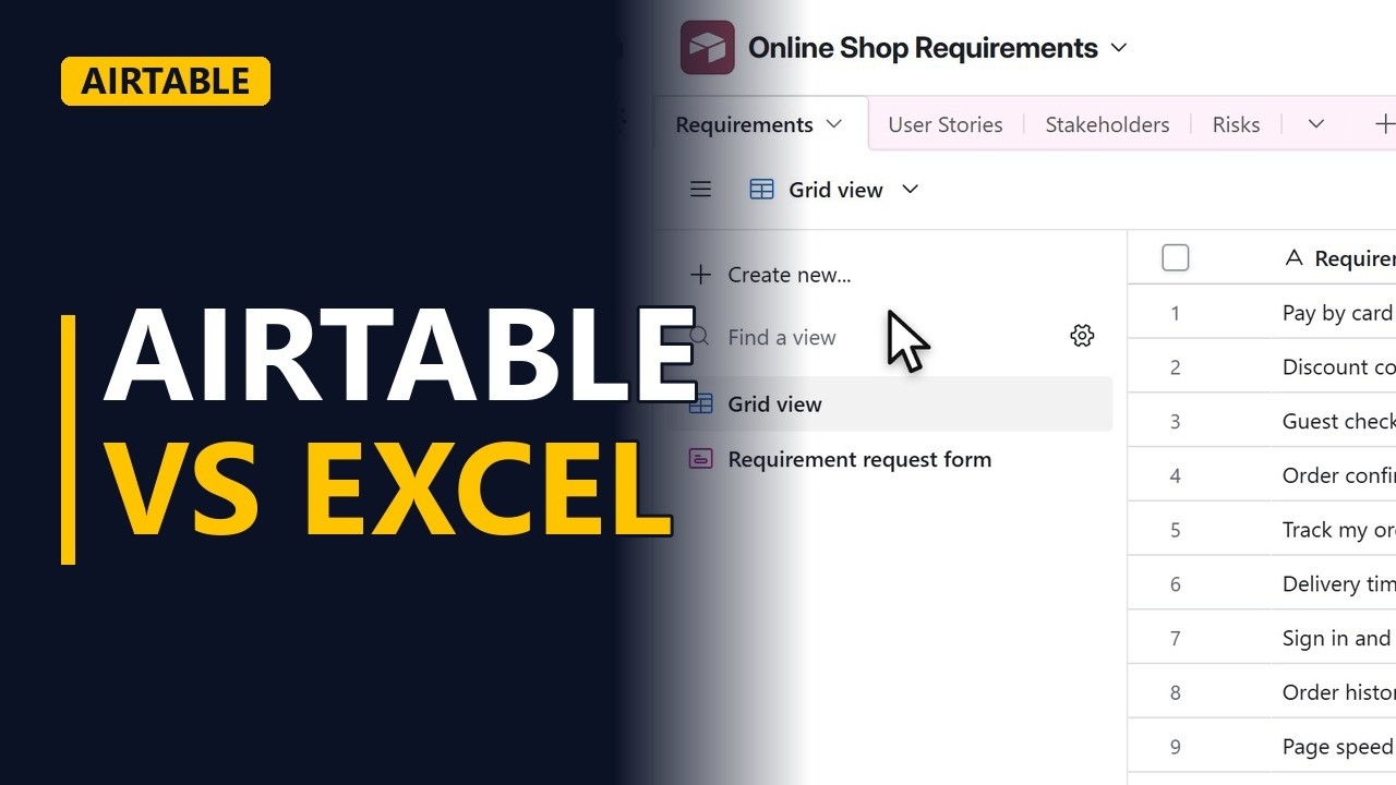 Airtable vs Excel: When Should a Business Analyst Switch?